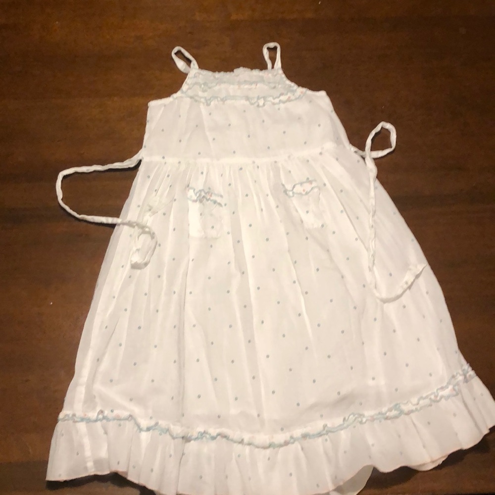 Little girls white summer dress.